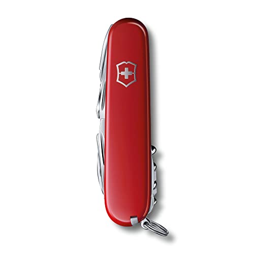 Victorinox Swiss Champ Swiss Army Pocket Knife, Medium, Multi Tool, 33 Functions, Blade, Scissors, Red