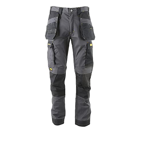 DEWALT Men's Fairhaven Pro-Stretch, Slim Fit, Holster Pocket Work Trousers, Grey, W32/L33