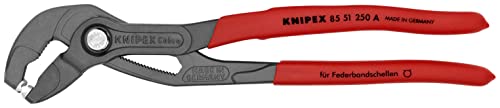 Knipex Spring Hose Clamp Pliers grey atramentized, with non-slip plastic coating 250 mm 85 51 250 A