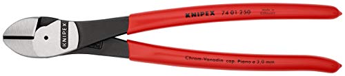 Knipex High Leverage Diagonal Cutter black atramentized, plastic coated 250 mm 74 01 250