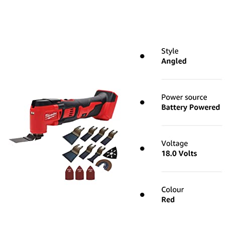 Milwaukee M18BMT-0 M18 18V Compact Multi Tool Body with 39 Pieces Accessories Set