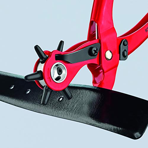 Knipex Revolving Punch Pliers red powder-coated 220 mm 90 70 220 EAN