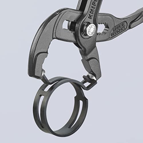 Knipex Spring Hose Clamp Pliers grey atramentized, with non-slip plastic coating 180 mm 85 51 180 A