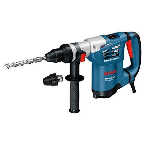 Bosch Professional Rotary Hammer with SDS plus GBH 4-32 DFR (240V, 900W, incl. Quick change chuck 13 mm, Depth stop 310 mm, SDS plus quick-change chuck, Auxiliary handle, in Carrying case)