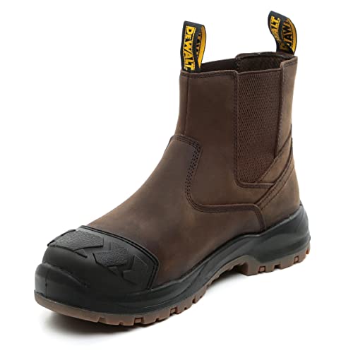 DEWALT East Haven Leather Safety Dealer Boot - Water Resistant Safety Work Boots (uk_footwear_size_system, adult, men, numeric, medium, numeric_10), Brown