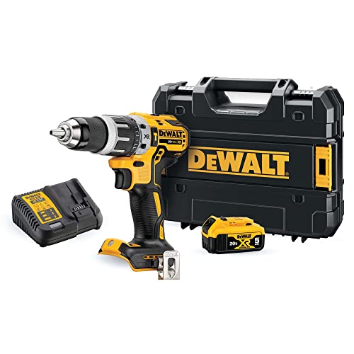 DEWALT DCD796P1-GB XR Brushless Compact Lithium-Ion Combi Drill, 18 V, Yellow/Black, One Size