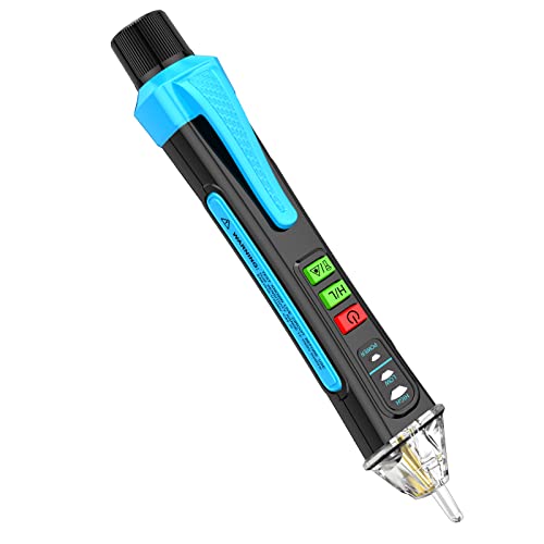 Aicevoos A1 Voltage Tester/Non-Contact Voltage Tester with Range AC 12V-1000V/48V-1000V, Live/Null Wire Tester, Electrical Tester with Flashlight, Buzzer Alarm, Wire Breakpoint Finder