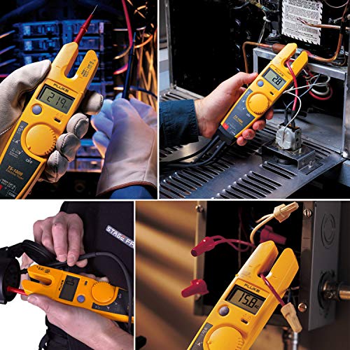 Fluke T5-1000 Open Jaw Electrical Tester with Continuity and Current Tester, 1000V